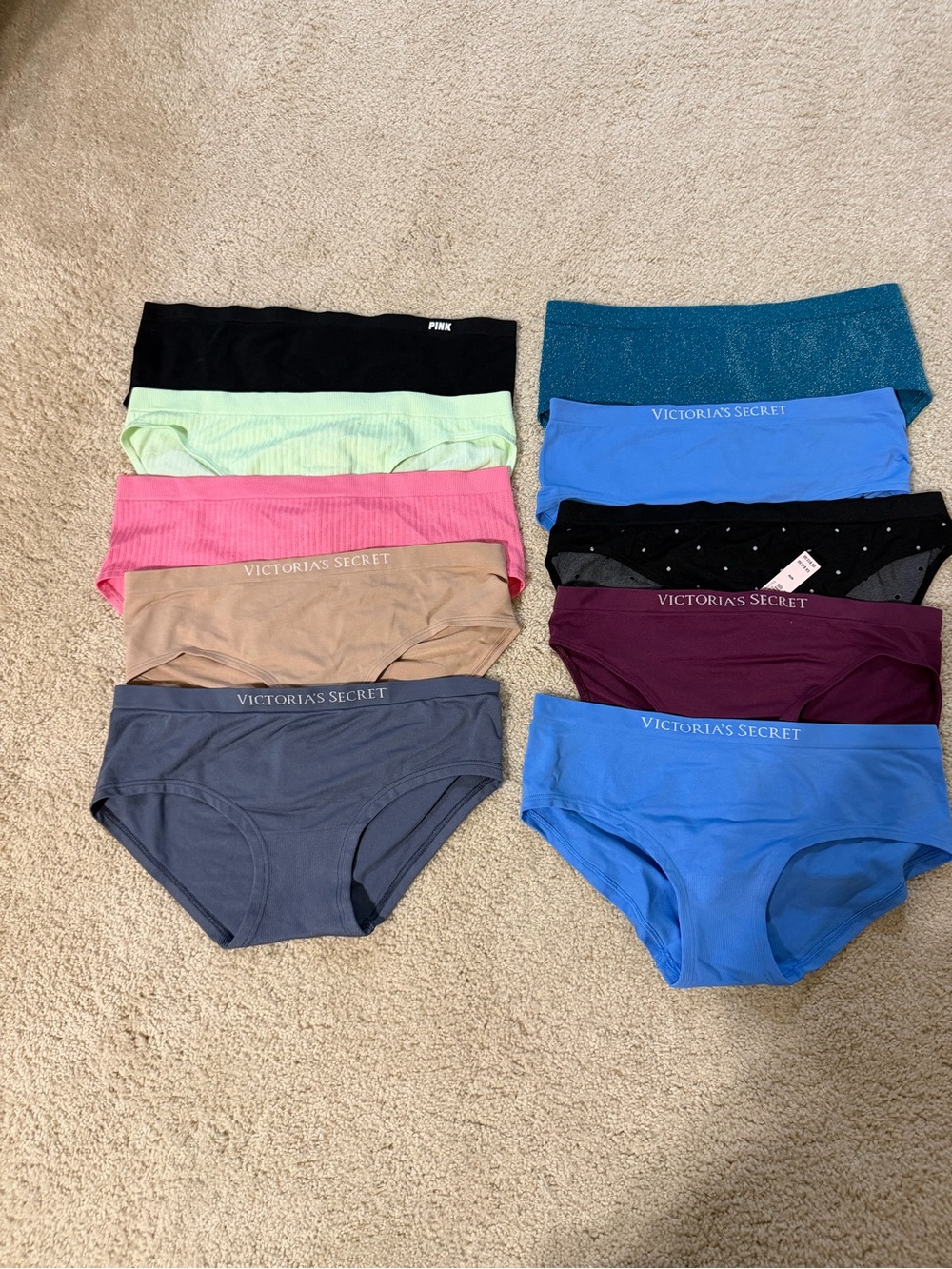 NEW NWT 10 pair Victoria’s Secret/Pink Panties Size: M